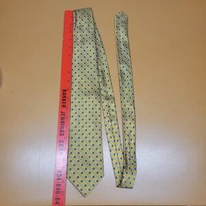 Jos. A. Bank Executive Collection Silk Tie Gold Blue Geometric Medallion Mens